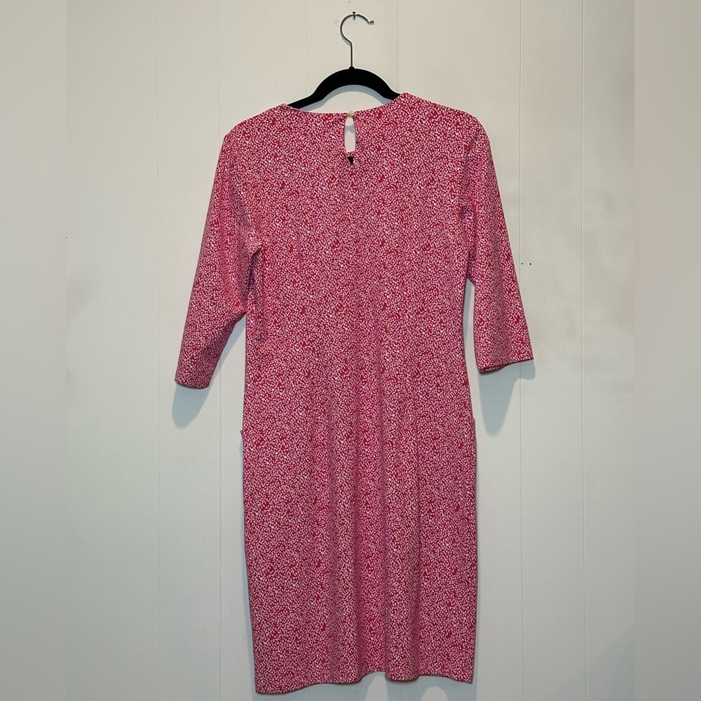 J. McLaughlin Catalina Cloth Pink 3/4 sleeve Dress Medium - Picture 3 of 8
